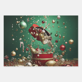 魔法のミッドナイトクリスマス ラッピングペーパーシート