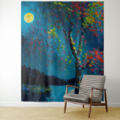 魔法のムーンリバーツリー油絵スタイル タペストリー (インサイチュ)