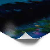 魔法のムーンリバーツリー油絵スタイル ポスター (コーナー)