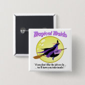 魔法のメイドウィッチボタン 缶バッジ (正面&裏面)