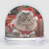 魔法のメインクーン猫のクリスマス  パーソナライズされた (裏面)