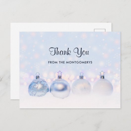 魔法のメタリッククリスマスボール写真ありがとうございます ポストカード (正面/裏面)