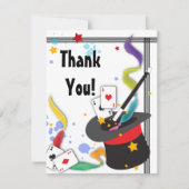 魔法のメッセージカードとのカラフルなしぶきのおもしろい サンキューカード (正面)