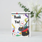 魔法のメッセージカードとのカラフルなしぶきのおもしろい サンキューカード (スタンド正面)