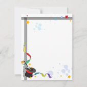 魔法のメッセージカードとのカラフルなしぶきのおもしろい サンキューカード (裏面)