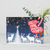 魔法のメリークリスマスで明るい シーズンカード (スタンド正面)