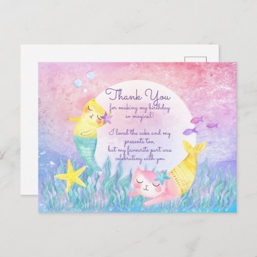 魔法のメルキャットポストカードサンキューカード ポストカード (正面/裏面)