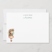 魔法のモダンな妖精のパーソナライズ ノートカード (正面)