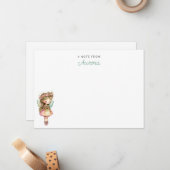 魔法のモダンな妖精のパーソナライズ ノートカード (正面/裏面インサイチュ)