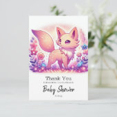 魔法のモダンキツネベビーシャワー サンキューカード (スタンド正面)