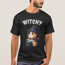 魔法のモルモット　ハロウィンTシャツ　魔女っ子デザイン Tシャツ