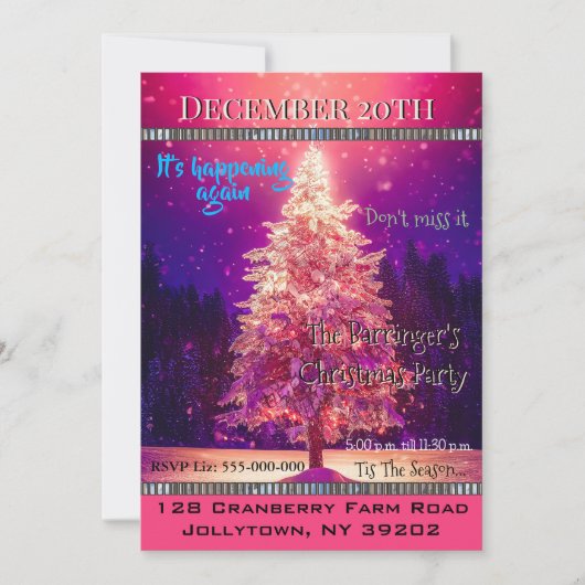 魔法のモーメントドリームライククリスマスパーティー 招待状 (正面)