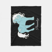 魔法のユニコーンかわいい&星で愛らしい フリースブランケット (正面)