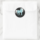 魔法のユニコーンかわいい&星で愛らしい ラウンドシール (バッグ)