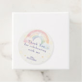 魔法のユニコーンとレインボウ水彩の誕生日 フェイバータグ (インサイチュ)