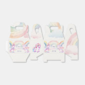 魔法のユニコーンとレインボウ水彩の誕生日 フェイバーボックス (折り畳みなし)
