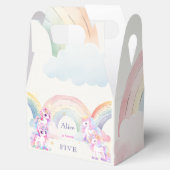 魔法のユニコーンとレインボウ水彩の誕生日 フェイバーボックス (オープン)
