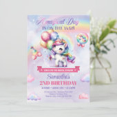 魔法のユニコーンとレインボーガール2nd誕生日 招待状 (スタンド正面)