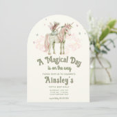 魔法のユニコーンと妖精の特別な誕生日 招待状 (スタンド正面)