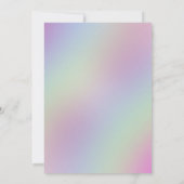 魔法のユニコーンと子供の写真の誕生日パーティー 招待状 (裏面)