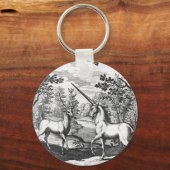 魔法のユニコーンと牡鹿 キーホルダー (正面)