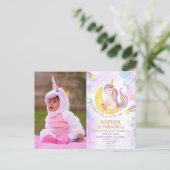 魔法のユニコーンと虹の誕生日パーティー ポストカード (スタンド正面)