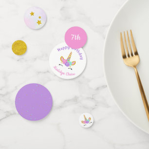 魔法のユニコーンのグリッターは誕生日を主演します コンフェッティ