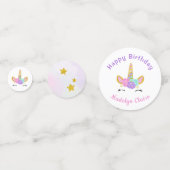 魔法のユニコーンのグリッターは誕生日を主演します コンフェッティ (正面)