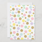 魔法のユニコーンのサンキューカードのピンクの金ゴールドのユニコーン サンキューカード (裏面)