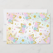 魔法のユニコーンのサンキューカードのユニコーンのパーティー サンキューカード (裏面)