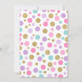 魔法のユニコーンのサンキューカードのユニコーンのパーティー サンキューカード (裏面)