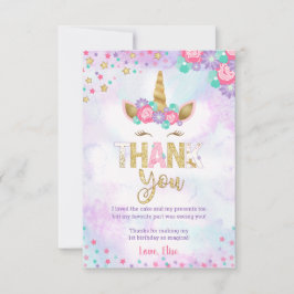 魔法のユニコーンのサンキューカード サンキューカード