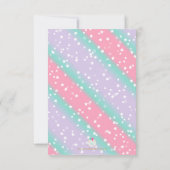 魔法のユニコーンのサンキューカード サンキューカード (裏面)