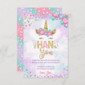 魔法のユニコーンのサンキューカード サンキューカード (正面/裏面)