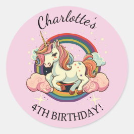 魔法のユニコーンのシール ラウンドシール