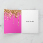 魔法のユニコーンのポニーの妖精の翼グリッター カード (内部)