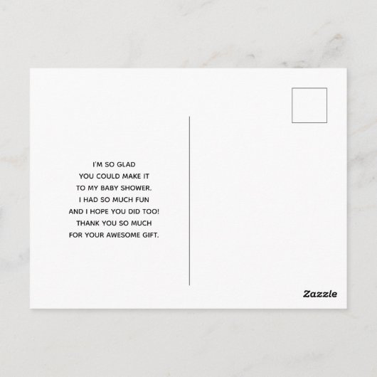 魔法のユニコーンのママとベイビーの水彩画 サンクスカード ポストカード (裏面)