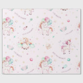 魔法のユニコーンの包装紙 ラッピングペーパー (フラット)