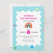 魔法のユニコーンの夢の国への招待 招待状 (裏面)