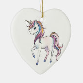 魔法のユニコーンの夢 – お洒落ファンタジーデザイン セラミックオーナメント (右)