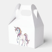 魔法のユニコーンの夢 – お洒落ファンタジーデザイン フェイバーボックス (裏面サイド)