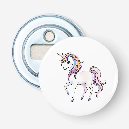 魔法のユニコーンの夢 – お洒落ファンタジーデザイン 栓抜き (正面)