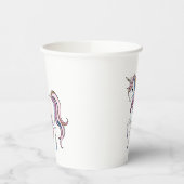 魔法のユニコーンの夢 – お洒落ファンタジーデザイン 紙コップ (左)