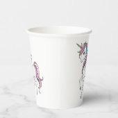 魔法のユニコーンの夢 – お洒落ファンタジーデザイン 紙コップ (右)