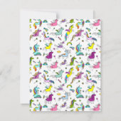 魔法のユニコーンの子供たち バレンタインデー ノートカード (裏面)