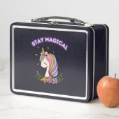 魔法のユニコーンの子供を滞在 メタルランチボックス (インサイチュ)
