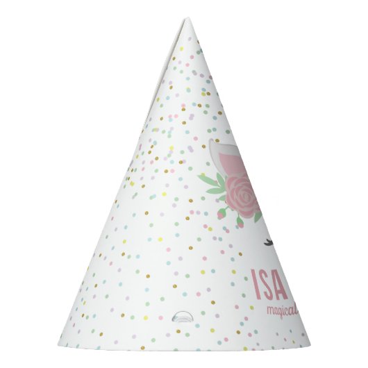 魔法のユニコーンの誕生会の帽子 パーティーハット (左)