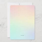 魔法のユニコーンの誕生日パーティー招待状 招待状 (裏面)