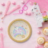 魔法のユニコーンの誕生日 ペーパープレート (パーティー)