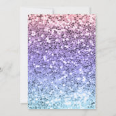 魔法のユニコーンの4歳の誕生日 | ユニコーンの輝き 招待状 (裏面)